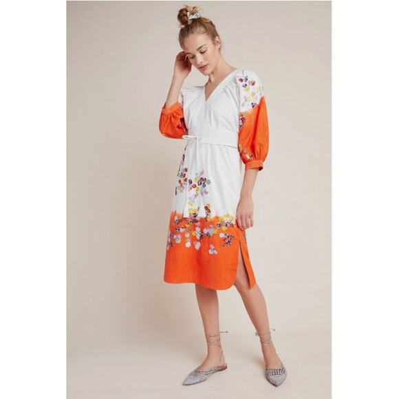 Anthropologie Clemence Dip-Dyed Mini Dress size 8 - Picture 1 of 14